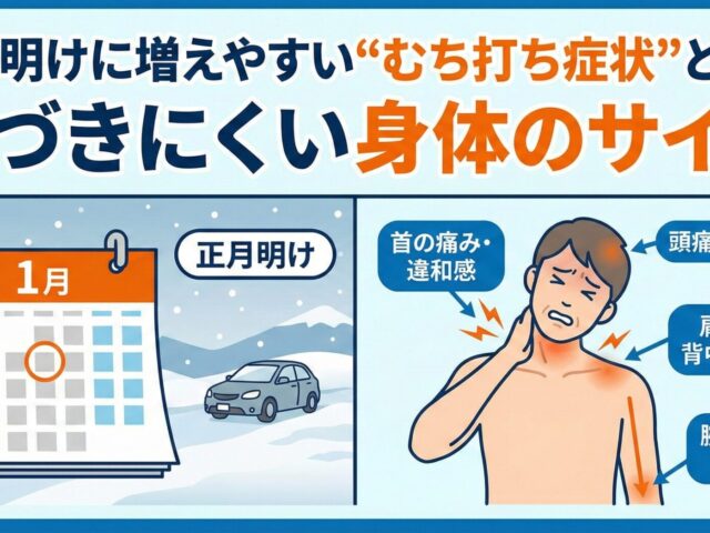 正月明けに増えやすい“むち打ち症状”とは？気づきにくい身体のサイン