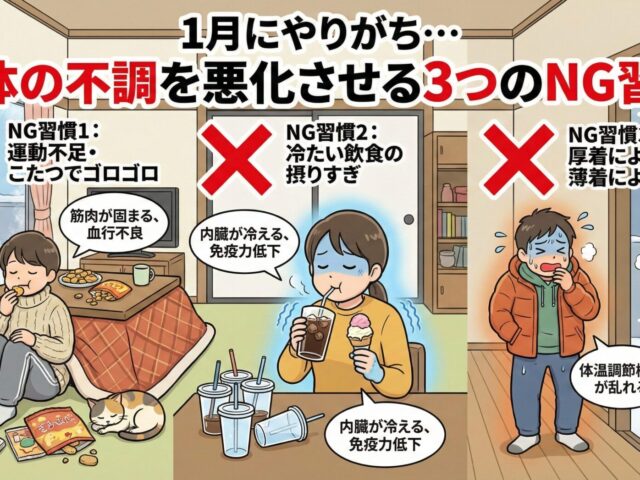 1月にやりがち…身体の不調を悪化させる3つのNG習慣