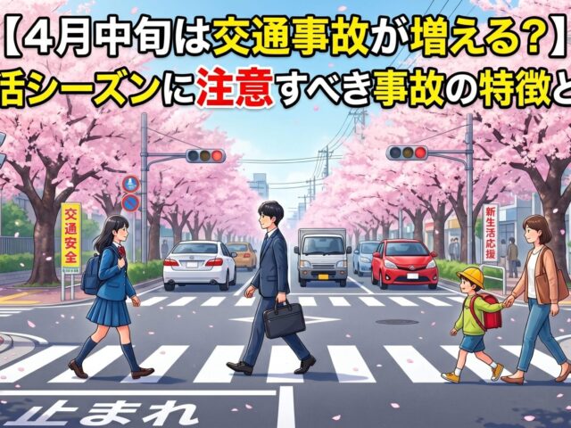 【4月中旬は交通事故が増える？】新生活シーズンに注意すべき事故の特徴と対策