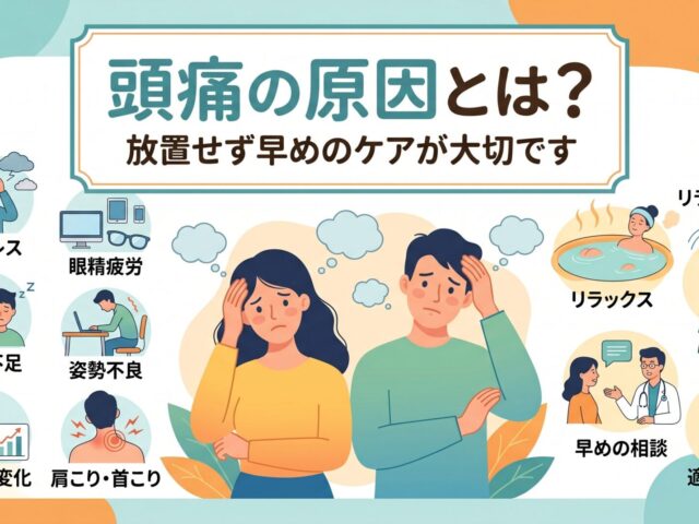 頭痛の原因とは？放置せず早めのケアが大切です