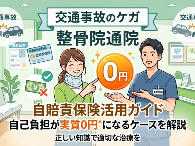 交通事故後の整骨院通院｜自己負担0円になるケースとは？