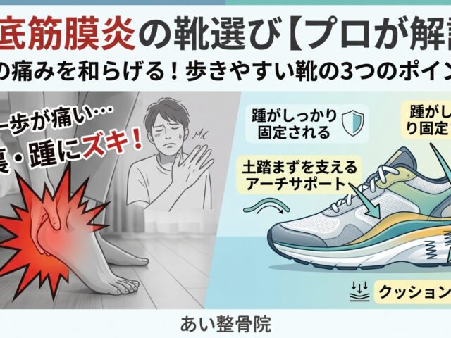 足底筋膜炎におすすめの靴とは？歩きやすい靴選びのポイントを整骨院が解説