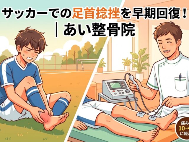 【症例報告】サッカー中の足首捻挫…歩行時の痛みが半減した10代男性の改善事例
