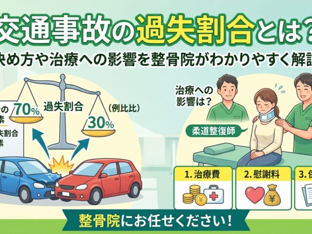 交通事故の過失割合とは？決め方や治療への影響を整骨院がわかりやすく解説