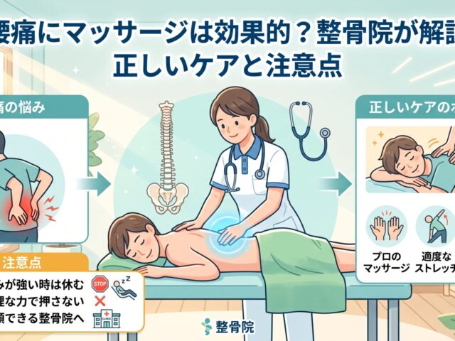 腰痛にマッサージは効果的？整骨院が解説する正しいケアと注意点