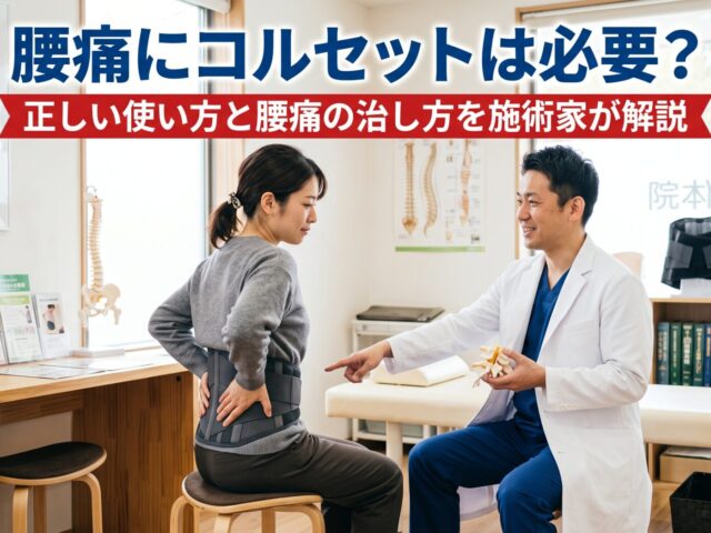 腰痛にコルセットは必要？正しい使い方と腰痛の治し方を施術家が解説