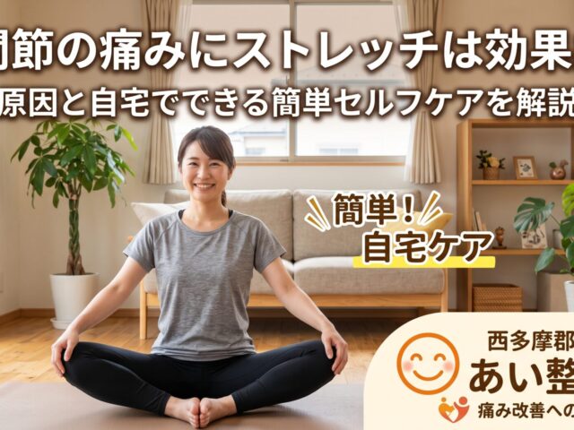 股関節の痛みにストレッチは効果的？原因と自宅でできる簡単セルフケアを解説｜西多摩郡瑞穂町 あい整骨院