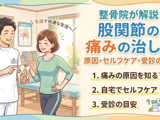 股関節の痛みの治し方｜原因・セルフケア・受診の目安を整骨院が解説